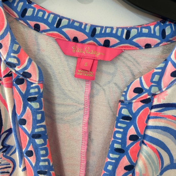 Lilly Pulitzer Pink and Blue Sleeveless Dress - Picture 7 of 8